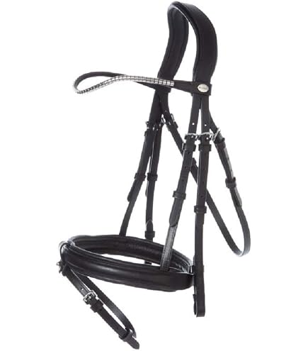 PFIFF 102840 - Briglia Jumper In Pelle Con Cinghia Di Bloccaggio Rimovibile - Colore Marrone, Taglie Pony - XFull - 6
