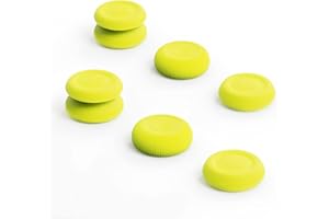 Skull & Co. Skin, CQC and FPS Thumb Grip Set Joystick Cap Analog Stick Cap for Steam Deck/Steam Deck OLED and ROG Ally/ROG Ally X - Neon Yellow, 3 Pairs(6pcs)