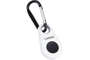 CamKix Telecomando Otturatore Fotocamera con Tecnologia Wireless Bluetooth® - Cordino con Anello Rimovibile - Moschettone - Cattura Immagini/Video Senza Fili fino a 10 m (30 ft) su iPhone/Android