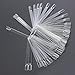 KINGSO 50Pc Clear Transparent False Nail Art Polish Display Practice Fan Board Tool Kit