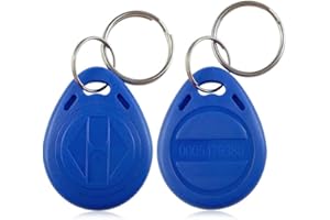 AOAMZ 50 x RFID Badges 125KHz Porte-clés EM4100 / TK4100 NFC Token Proximité Transpondeur EM Smart ID Key Card Tag Keyfobs pour Système d'Entrée de Sécurité Couleur Bleu