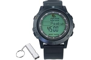 PULIVIA Reloj Digital de árbitro Silbato, Partido fútbol, 100 lap Split Memory, cronómetro, Esfera Grande, Resistente Agua, Reloj Deportivo Alarma, Temporizador Cuenta atrás, batería incorporada