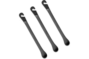 NJCXOLA 3 Pièces Demonte pneus Velo, Démonte-Pneu en métal, Demonte Pneu pour Trotinette,Leviers de Pneus de Vélo, Outil de Réparation de Pneu,pour VTT et Vélo de Route (Noir)