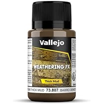 Vallejo European Thick Mud – Verwitterungseffekt Für Modelle & Dioramen, Dicker Schlamm In Braun, 40 Ml Flasche