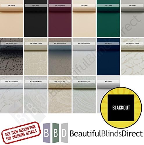 PVC Blackout Vertical Blind Replacement Slats (3.5" Wide - Various Pack Quantities) Including Hangers, Weights and Chain,Free Delivery,Any size up to 2500mm....!! (15)