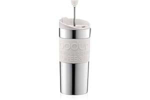 BODUM Travel press: mug à pressofiltro in acciaio inox, doppia parete, 0.35 l