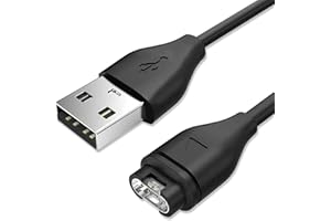 OcioDual Caricabatterie Compatibile con Garmin Fenix ​​7 7S 7X 6 6S 6X 5 5S 5X Plus, Forerunner 935 945 45 45S 245, Approach S10 S40 S60 D2 Delta, Quatix 5, Cavo di Ricarica e Dati per Modelli