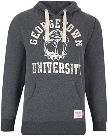Mens American Freshman Georgetown University Hoyas Over Head Hoodie Hooded Sweatshirt Top. Official University Apparel. Style - Lee Grove. Colour - Charcoal Marl. Size - Small