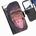 Produktbild Hairyworm- Tiere Samsung Galaxy S7 (G930, G930F, G930FD, Samsung Galaxy S7 Duos with dual-SIM card slots) Leder Klapphülle Etui Handy Tasche, Deckel mit Kartenfächern, Geldscheinfach und Magnetverschluss.