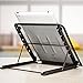 Produktbild Laptop Ständer Notebookständer Belüftet Verstellbar Faltbarer Metall Ineinander Notebook Standplatz, 24x19CM für Laptop Notebook Pad Phone Tablets-Novata