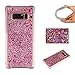 Produktbild Shinyzone Samsung Galaxy Note 8 Hülle,[Schwimmend Flüssig Luxus Bling Treibsand] Verstärkte Ecken Stoßfest Flexibel TPU Schutzhülle für Samsung Galaxy Note 8,[Slim Fit] Kristall Glitzer Bunte Roségold Love Hearts Funny Hülle