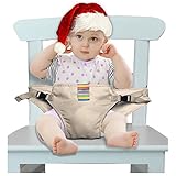 Der waschbare tragbare Reise Hochstuhl Booster Babysitz mit Riemen Kleinkind -Sicherheitsgurt Schätzchenspeicherung den Gurt (6 Farben)