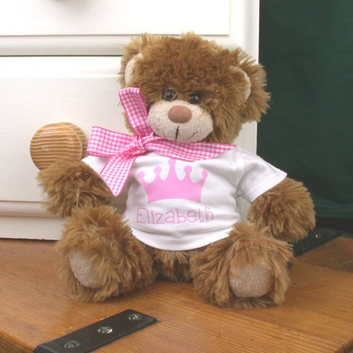 Personalised girls name teddy bear