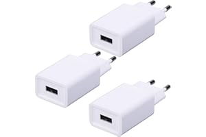 ZLONXUN 3-pak zasilaczy ładowarka USB 5 V/2 A, ładowarka USB do smartfonów, czytników e-booków, Smart Watch, tabletów, dzieci, zabawek, boksów telewizyjnych, słuchawek, konsoli do gier (3 sztuki)