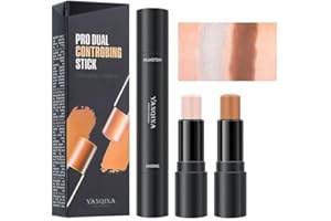 HIROCK Bolígrafo de contorno 2 en 1, bolígrafo fluorescente, bolígrafo de corrección de contorno de doble cabeza, bolígrafo de maquillaje impermeable (01#)