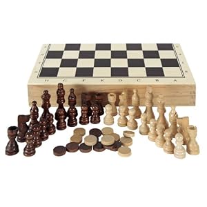 Aquamarine Games CP1070 – Ajedrez, damas y backgammon en estuche, 2 jugadores