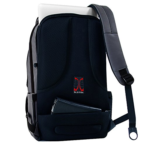 Slotra Laptop Business Rucksack 15,6-17 Zoll Grau Sport Schule Jungen Ourdoor Uni Student Büro Dayback Notebooktaschen - 3
