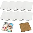 MR.R 10pc Sublimation Blanks Absorbent Square MDF Coasters, Heat Transfer Coasters for Drinks, DIY Craft Party Supplies