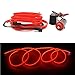 Produktbild 4x1m EL Wire Leuchtschnur Kabel Band Lichtschlauch Leucht Schnüre Neon Draht Light Lampe Beleuchtung Lichtband Lichtleiste Streifen für Auto Ambientebeleuchtung Rot