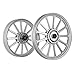 Kingway SR3G 13 Spokes Bike Alloy Wheel Set of 2 19/18 Inch Silver CNC-Royal Enfield Classic Desert Storm RS.9998.00