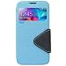 Produktbild Roar Galaxy S4 Mini Flip Case Tasche, Flipcase Schutzhülle, Bookcase Handytasche, Premium Handy-Etui mit Fenster für Samsung Galaxy S4 Mini, Hellblau