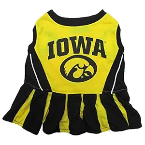 Pets First Collegiate University of Iowa Hawkeyes Dog Cheerleader Dress, X-Small