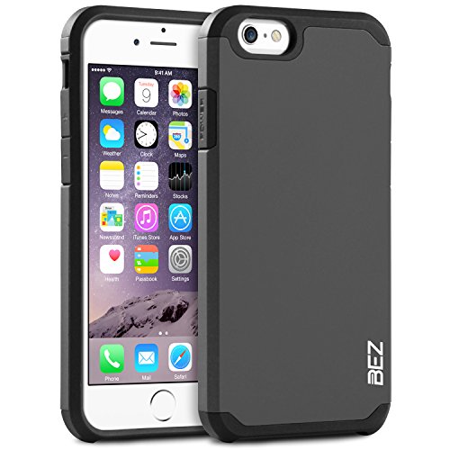 iPhone 6S Case - BEZ® Apple iPhone 6 Shockproof Mobile Phone Cover Shock Absorbing Best Heavy Duty Dual Layer Tough, Gray reviews iPhone 6S Case - BEZ® Apple iPhone 6 Shockproof Mobile Phone Cover Shock Absorbing Best Heavy Duty Dual Layer Tough, Gray