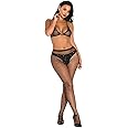 RAMANUJA Fishnet Stockings Rhinestone High Waist Sparkly Tights for Women (Pack of 1),Black,Free Size(stock8455564)