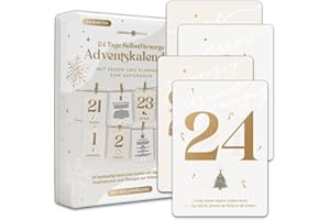 ‎LEBENSKOMPASS Lebenskompass Adventskalender Karten Set Jahresunabhängig – 24 Achtsamkeitskarten mit Clips & Fäden – Kreativer Selbstliebe Adventskalender zum Aufhängen, für Achtsamkeit und Reflexion