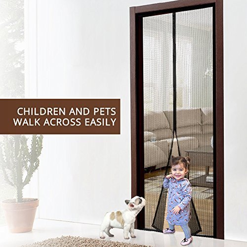 Magnetischer Türvorhang,TopElek Fliegengitter Magnetvorhang Magnet Insektenschutz Türvorhang 110×220cm und 100×210cm Ohne Türrahmen. - 7