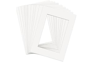 REAJOYS Picture Mounts, 10pcs White Photo Mounts for Frames A4 Mount Board Card Picture Frame Mats for Paintings Photo Artwork