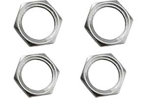 KOAHDE Guitar Input Jack Socket Nuts Washers Set,Guitar Pots Nuts Potentiometer Hex Nut and Washers,Guitar Nuts and Washers 3/8" Guitar Input Output Jack Socket Nuts Grey Black for Guitar Bass,M7 M8