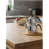 Mucit Home (1 ADET) Ahşap Bambu Nihale, &Ccedil;aydanlık Altı Sıcak Tencere I&ccedil;in Ahşap Nihale Altlık Kare Yuvarlak