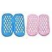 AYAOQIANG Moisturizing Gel Spa Socks for Moisturize Soften Repair Cracked Skin-2Pair (Pink + Blue)