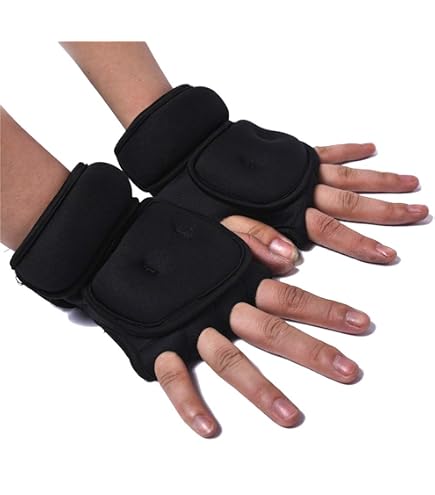 Gants lestés 2 lb (1 lb chacun) gant d'entraînement avec support de poignet gants d'entraînement de musculation pour les entraînements cardio de boxe Gants lestés 2 lb (1 lb chacun) gant d'entraînement avec support de poignet gants d'entraînement de musculation pour les entraînements cardio de boxe