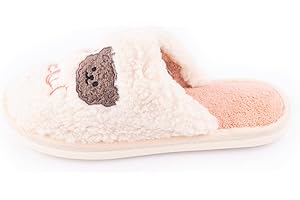 R-ISLAND Zapatillas de estar por casa ,Zapatillas de invierno para mujer,con dibujo oso bonito, Comodo y Ligero,Mantener calientes y Anti-Frio..