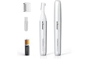 ‎TOUCHBEAUTY TOUCHBeauty Korrekturtrimmer für Körper und Gesicht wasserfestes Nasenhaartrimmer Präzisionstrimmer für die Entfernung von Augenbrauenhaaren, Nasen, Ohren,Gesichtsbehaarung AG-1658Y(Silber)
