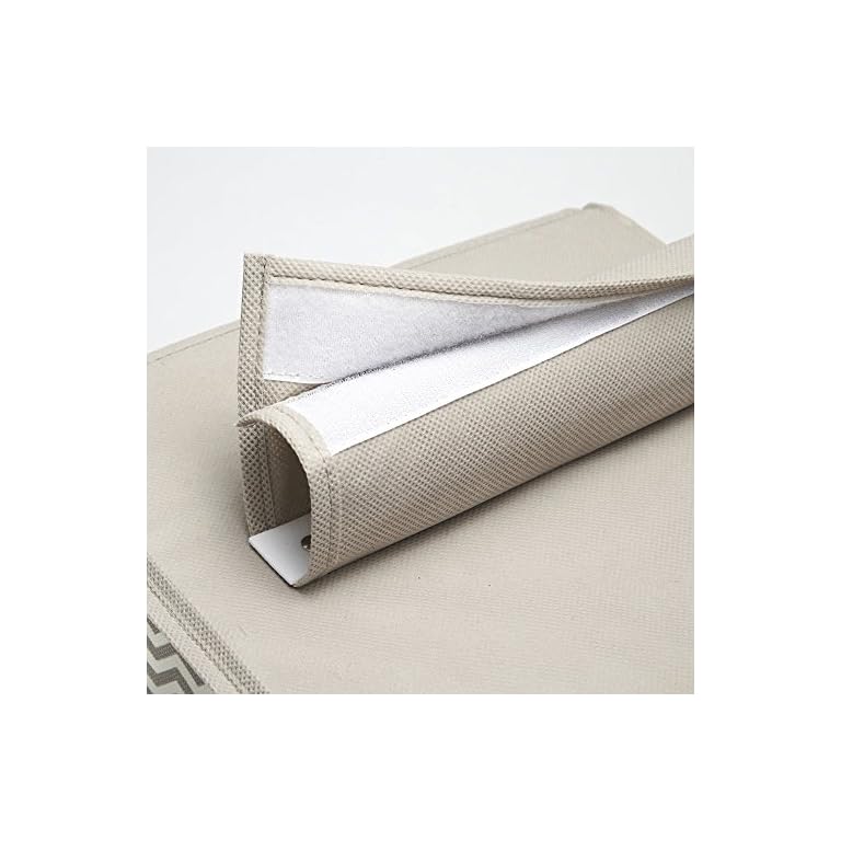 mDesign hängender Stoffschrank – 7 Regale und 3 Schubladen – der ideale