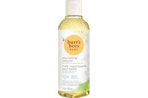 Burt's Bees Baby Oil, Nourishing Baby Moisturiser With Apricot Oil, Paediatrician-Tested, 147.8 ml