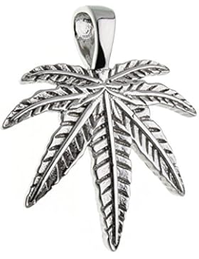 Anhänger Hanfblatt, Cannabisblatt - echt 925 Silber