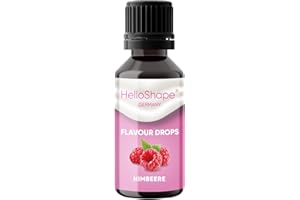 ‎HELLOSHAPE Hello Shape Flavour Drops zuckerfrei 30 ml - Himbeere | Geschmacks Tropfen OHNE KALORIEN zum Süßen mit Dosierhilfe | vegan | Für Naturjoghurt, Porridge oder Quark