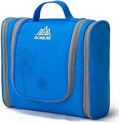 Hie Wash Bag Travel Toiletry Bags Hanging for Women Cosmetic Makeup Storage Pouch or Men Shaving Kit Organize Washable (Blue)