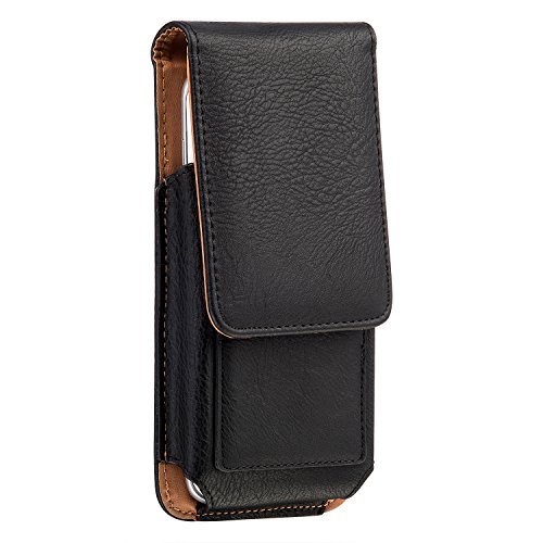 iNNEXT iPhone 7 Plus sacchetto di caso piÃ¹, Custodia verticale Pouch Holster passante per cintura, porta carte di credito con Clip per cintura e supporto verticale, con fondina per iPhone 6 / 6S / 7 Plus/ Samsung Galaxy NOTE, 5/4/S6 & Edge 2 Plus, Galaxy S7 Edge - 5.5 '' (nero)