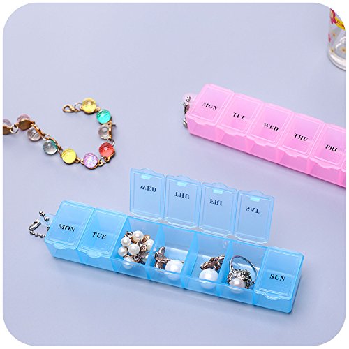 TOOGOO(R) 1 Stueck 7 Tage Woechentlich Box Organizer Case Faecher Medizin Vitamin Lagerung Reisen - 7
