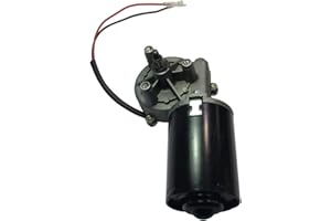AZSSMUK DC-Getriebemotor 24V 50rpm Elektrischer Schneckengetriebemotor mit hohem Drehmoment, rechtwinklig umkehrbar mit Gewindewelle (linkes Getriebe), geräuscharm, geeignet für Garagentor-Ersatz