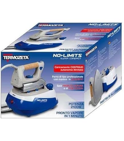 Ferro Da Stiro Con Caldaia Professionale Da 600 Ml Termozeta 73611, Piastra In A - Foto 4