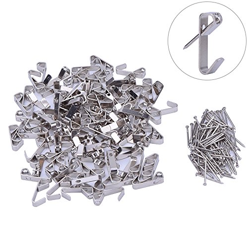 eBoot Bilder Aufhänge mit Nägeln, 100 Stück, Silber - 5