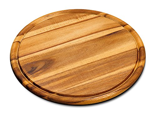 10er SET KESPER 28444 Fleischteller Ø 30 cm aus FSC®-zertifiziertem Akazienholz / Holzteller / Pizzateller / Schneidebrett - 2