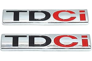 XCBW 2Pcs 3D Metal TDCi Emblema de la Insignia del Coche Guardabarros Laterales Calcomanías del Maletero Trasero Pegatinas Adecuadas para J-iangling F-ORD