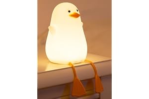 Ammonite Nursery Duck Night Light, Cute Silicone Lamp for Kids, Soft Silicone Nursery Nightlight USB LED Touch Lamp Kids Bedroom Decor as Xmas Birthday Gifts for Boys Girls